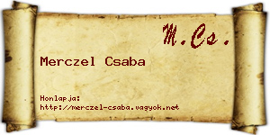 Merczel Csaba névjegykártya